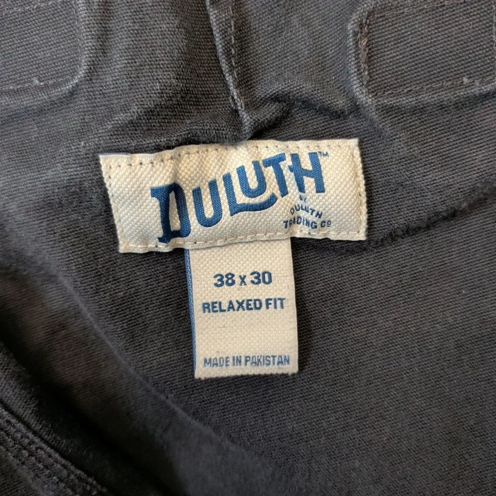 Duluth Trading Co Flex Fire Hose Relaxed Fit Cargo Work Pants Black 38x30 45507 - Picture 3 of 9